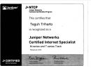 Teguh Triharto: .::: Sertifikasi Teguh Triharto pour Juniper Networks Certified Internet Specialist Training