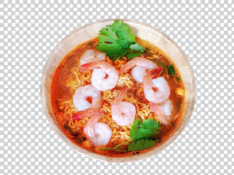 Thai Food Tom Yum Goong. Clipping Path Stock Photo – Image intérieur Clipping Path Thailand