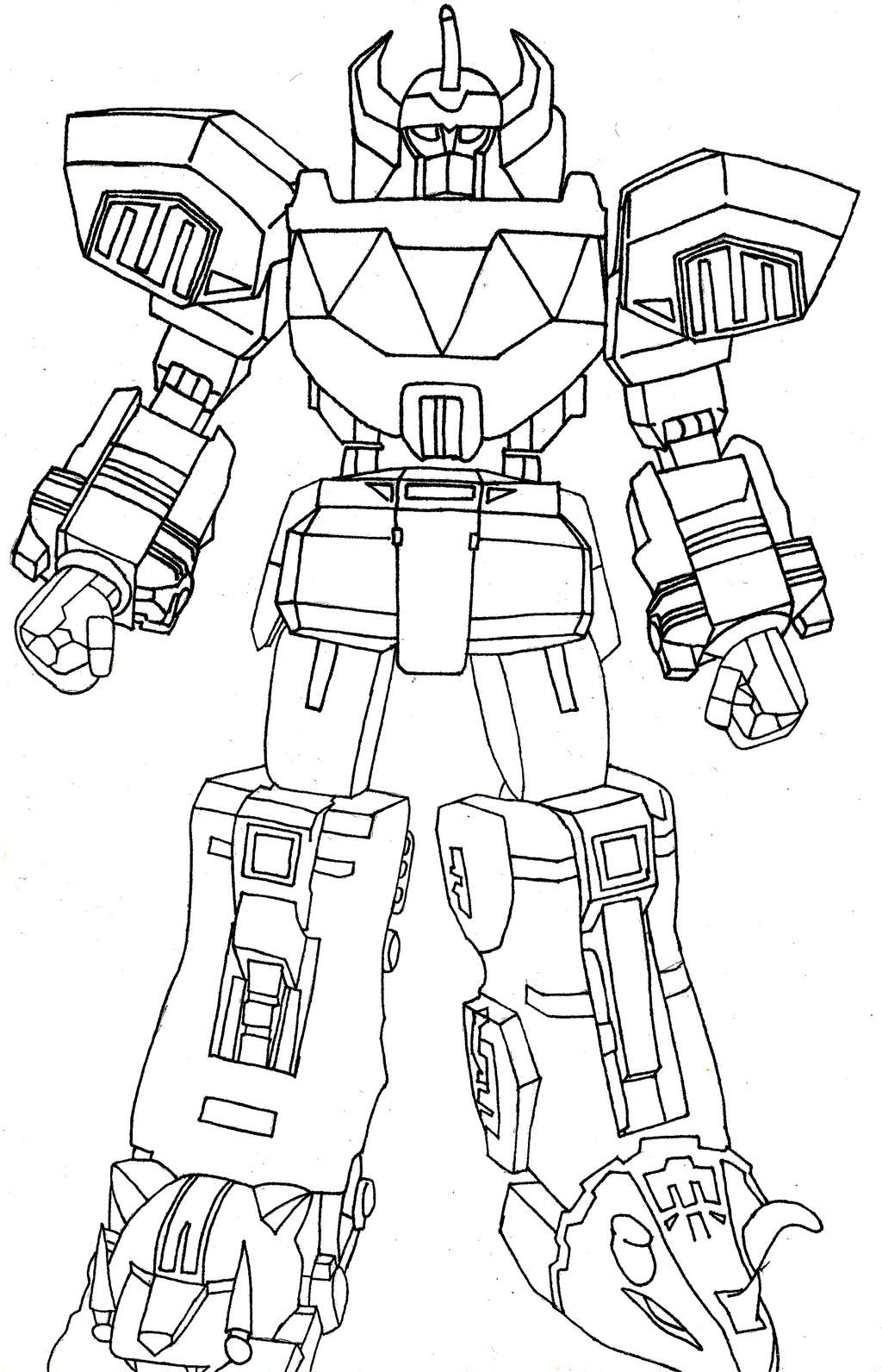 The Megazord By Sparten69R On Deviantart  Power Rangers tout Power Rangers Coloring Pages