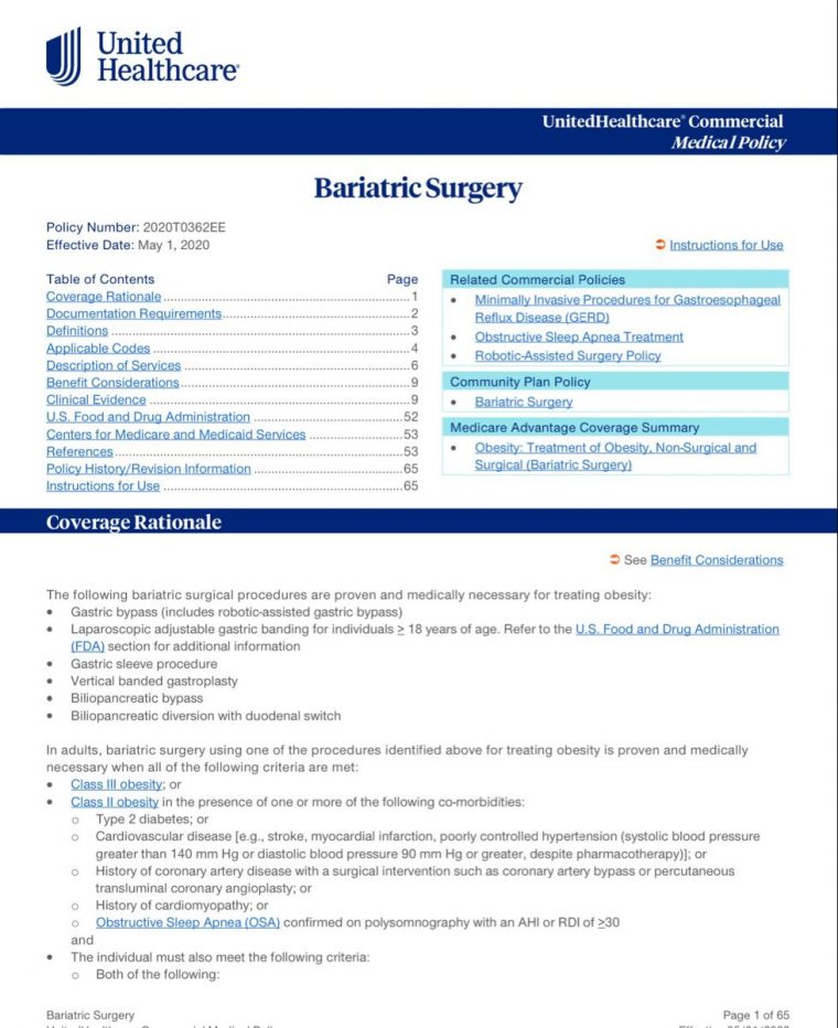 Uhc Plans In 2020  Sleep Apnea Treatment, Bariatric pour Uhcprovider