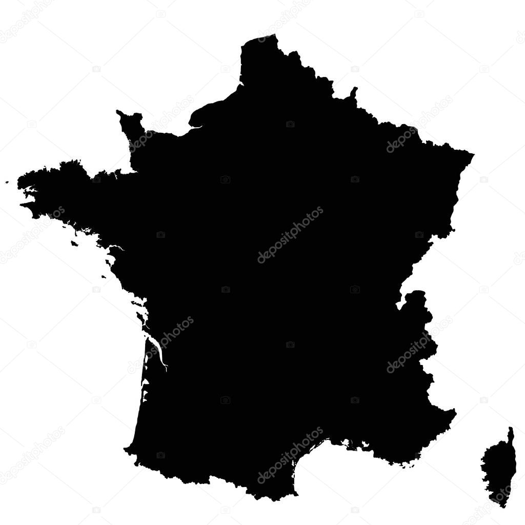 Vecteur De France Carte Contour — Image Vectorielle serapportantà Carte France Vecteur 