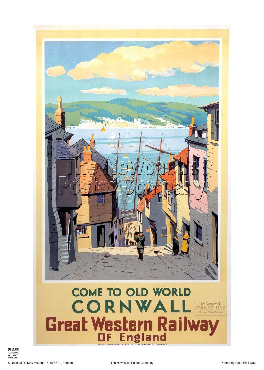 Vintage Railway Poster Cornwall pour &amp;amp;amp;Quot;Slope&amp;amp;amp;Quot; Of The Line (How Steep The Line Is), X Is The Quantity On 