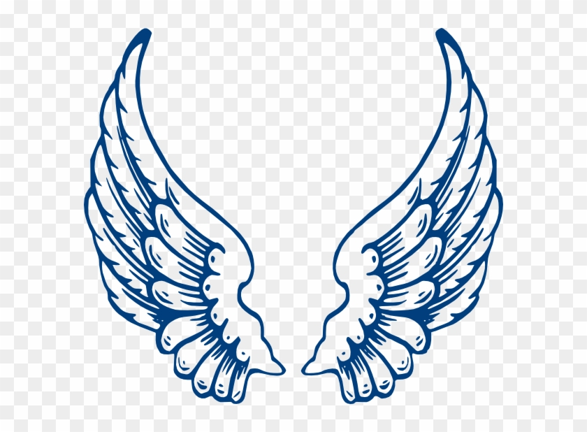 Wings1 Clip Art At Clker Com Vector Online Royalty - Blue encequiconcerne Wing Clipart 