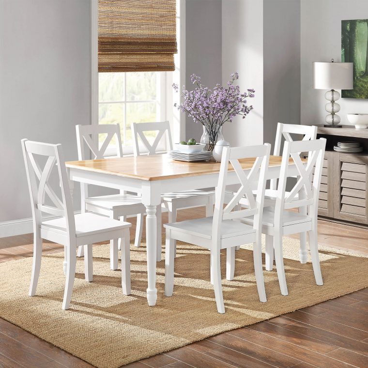 Wooden Farmhouse Dining Chairs Country Cottage Office Room pour Countrycottage Dining Room Furniture Reviews