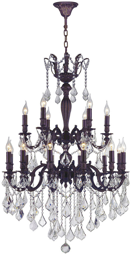 Worldwide W83351F30 Versailles Dark Bronze Hanging à Dark Bronze Chandeliers 