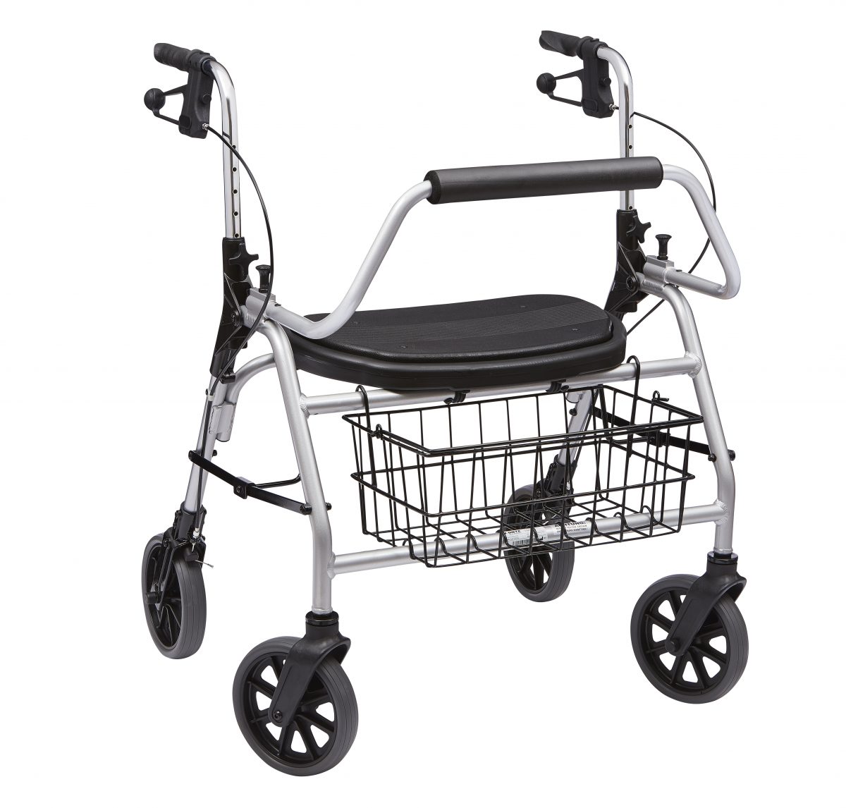 Xxl Rollator, Silber, M. Sitz, Abnehmba- Rer Rückenbügel à Rollator Xl