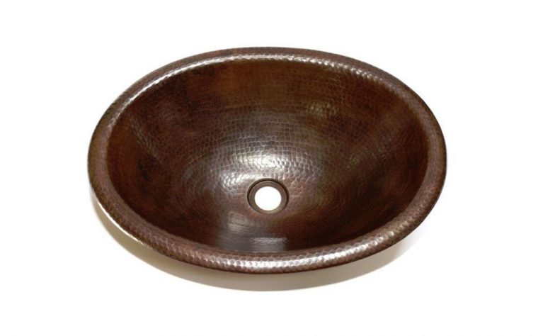 Zion Oval Bathroom Copper Sink – Rolled Lip  Copper serapportantà Hammered Copper Undermount Sink