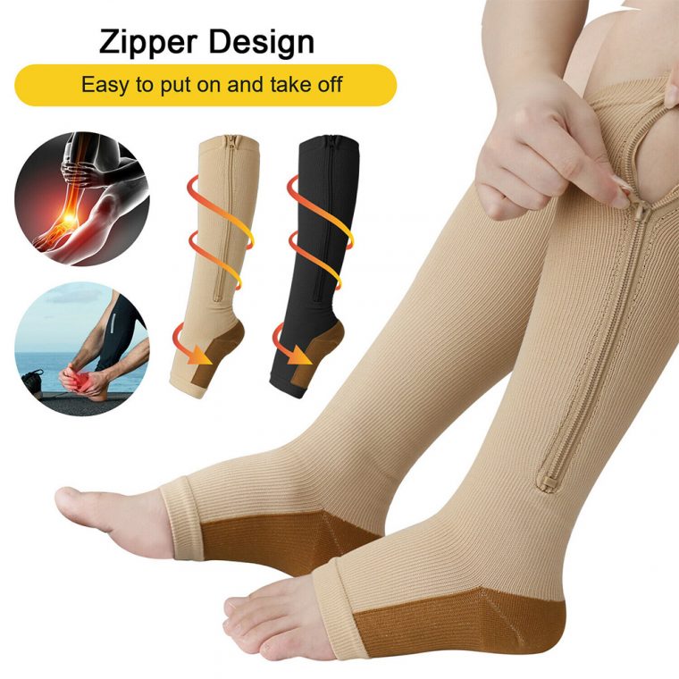 Zippered Compression Socks Medical Grade Firm, Easy-On dedans Walmart Compression Stockings