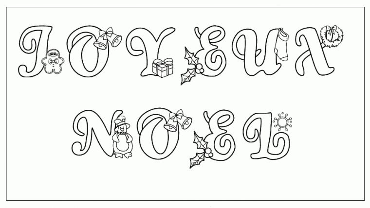 11 Magnificient Joyeux Noel Coloriage Collection – Coloriage serapportantà Ecriture Joyeux Noel A Imprimer