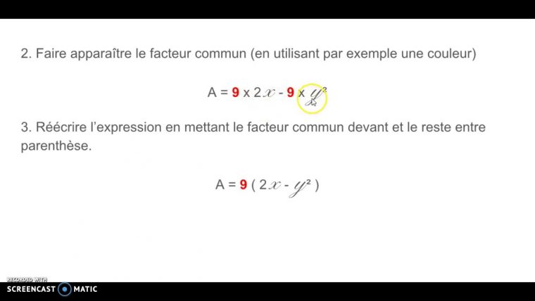 3Ème – Factoriser Une Expression À L'Aide D'Un Facteur à Facteurs D&#039;Ã©Chelle Maths