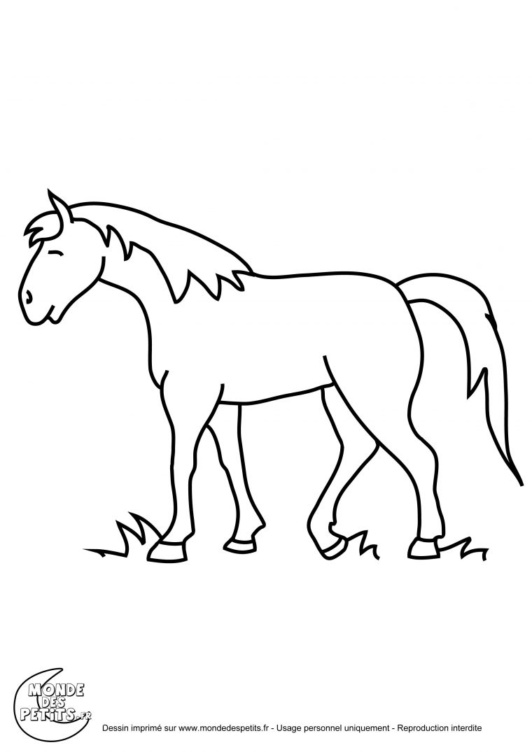 9 Amusant Coloriage Cheval Facile Stock – Coloriage dedans Dessins Cheval Facile