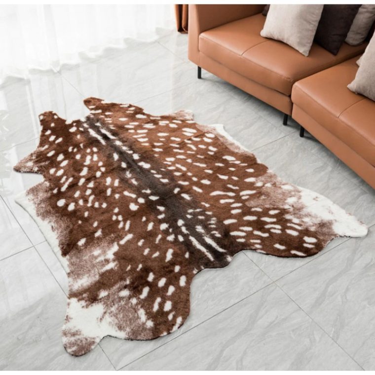 Acheter Tapis Avec Motif De Peau De Cerf Tacheté  Tapis avec Il Imprime De La Fausse Largent Canadien