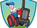 Agriculteur Conduisant La Bande Dessinée De Tracteur De encequiconcerne Cartoon De Tracteur