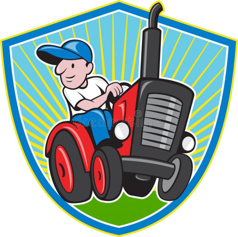 Agriculteur Conduisant La Bande Dessinée De Tracteur De encequiconcerne Cartoon De Tracteur