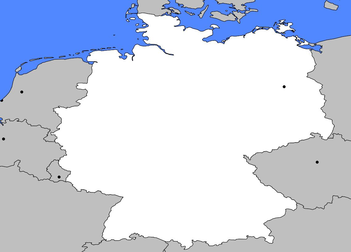 Allemagne Régions Carte  Carte De L Allemagne Avec Les à Rã©Gions D&amp;#039;Allemagne Carte