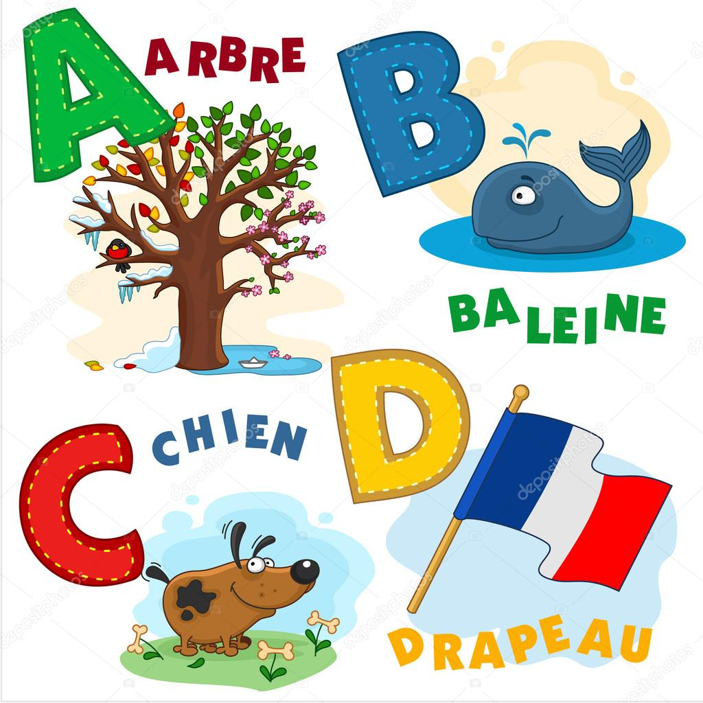 Alphabet Français Partie 1 Image Vectorielle Par Huhabra à Dessin Anime Alphabet Franã§Ais 