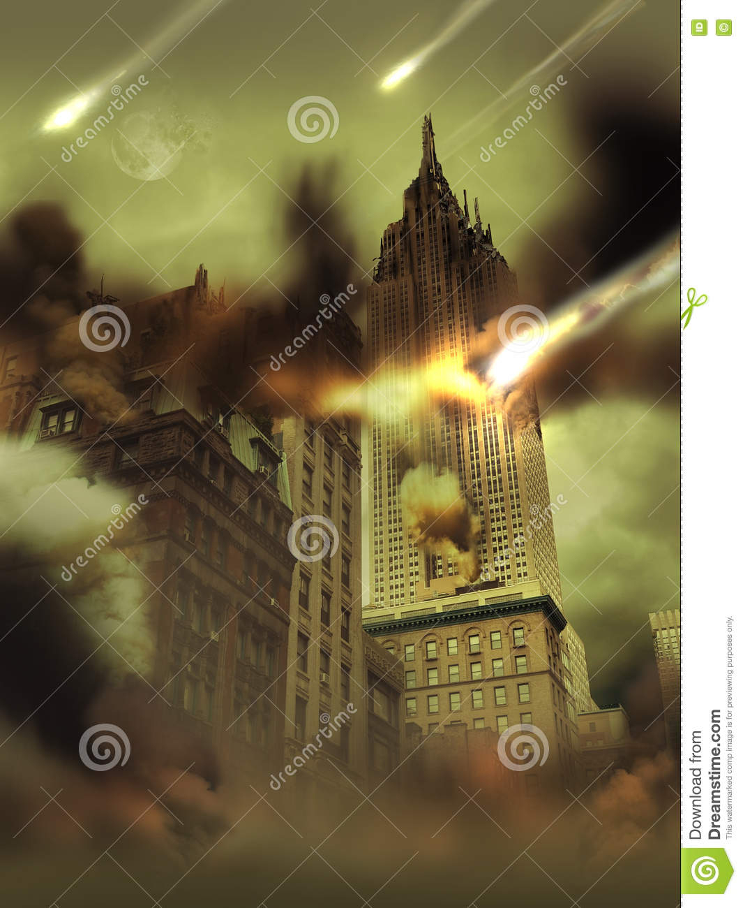 Apocalypse Devastation Stock Illustration. Illustration Of serapportantà Civilization Vi Demander Urgence Catastrophe 