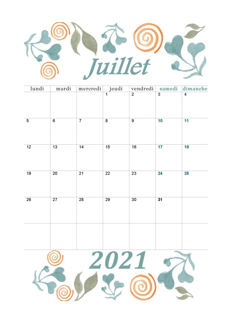 Calendrier Par Mois À Imprimer 2021 : Calendrier Mensuel pour Calendrier Des Anniversaires A Imprimer Gratuit