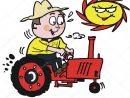 Caricature De Vecteur Dagriculteur Sur Le Tracteur Dans Le serapportantà Cartoon De Tracteur