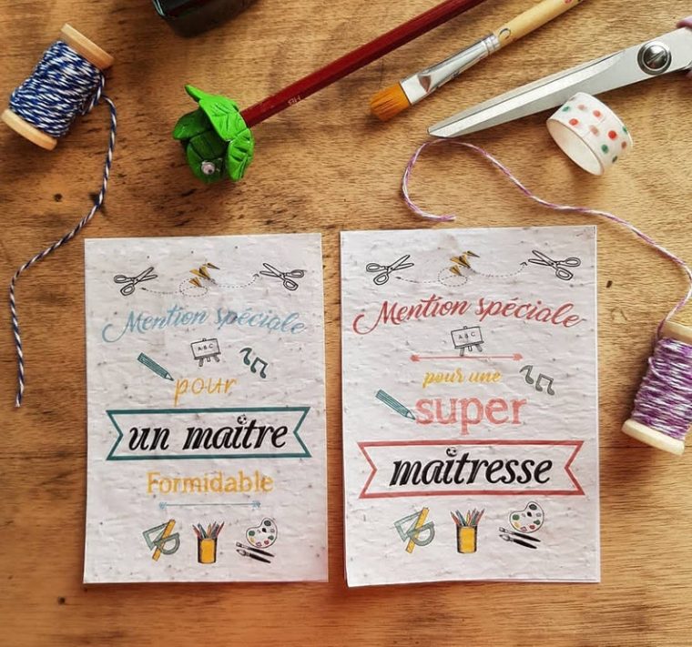 Carte À Planter Un Maître Formidable Une Super Maîtresse encequiconcerne Une Maitresse En Or