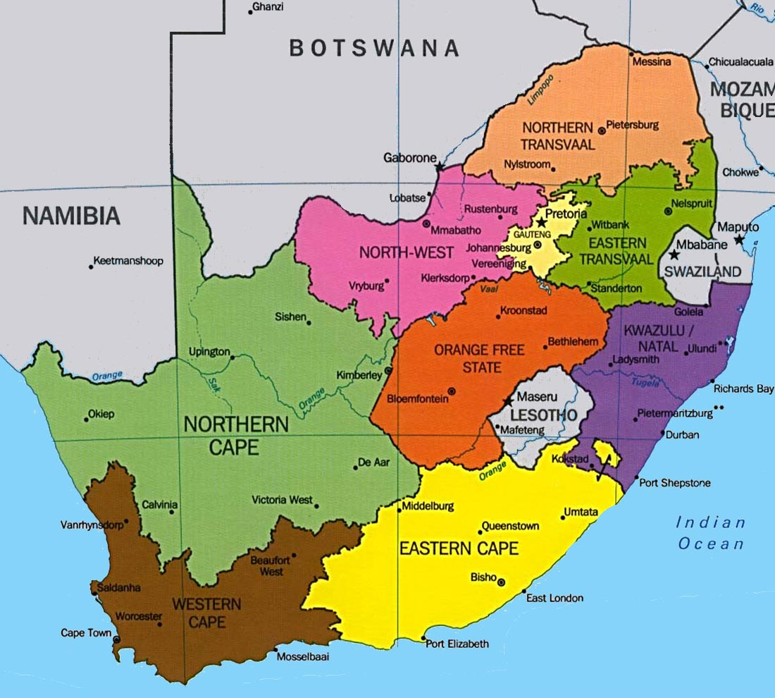 Carte Afrique Du Sud - Géographie - Arts Et Voyages pour Carte Gouvernemnt Geo 