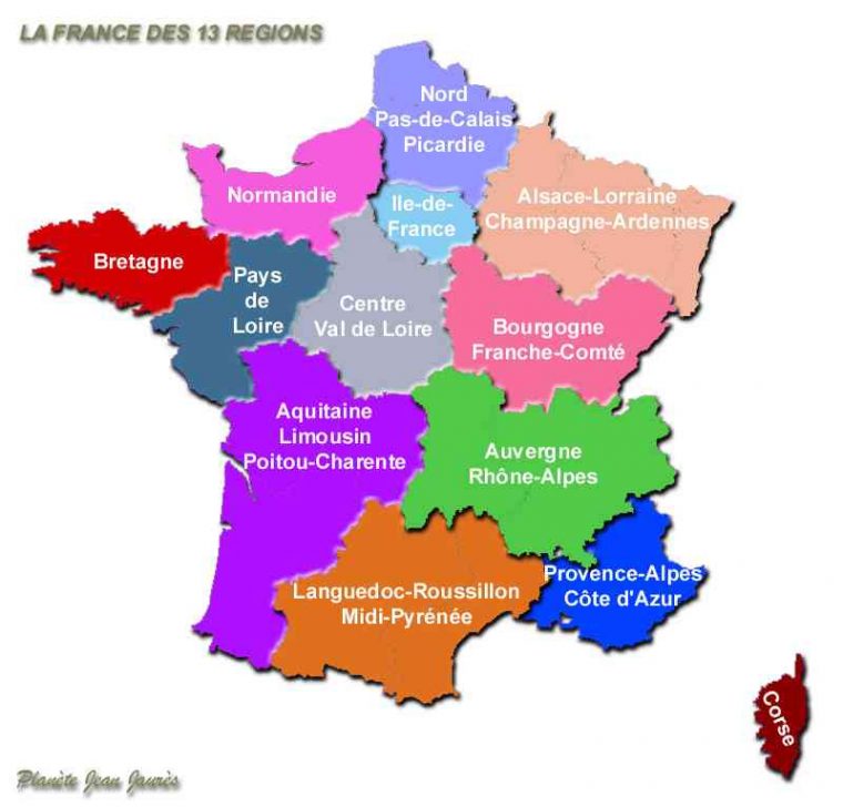 Carte De France 13 Régions » Vacances – Guide Voyage concernant La France Mã©Tropolitaine Has Thirteen Regions.