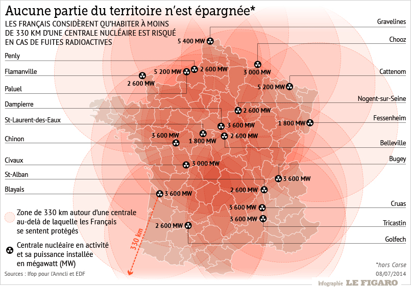 Carte De France Des Centrales Nucléaires 2014  My Blog serapportantà Centrales Nuleaires Carte 