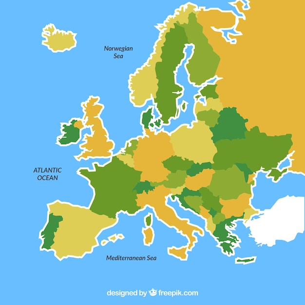 Carte De L Europe En Couleur - Choix De Couleur concernant Carte Fleuves Europã©En Vierge 