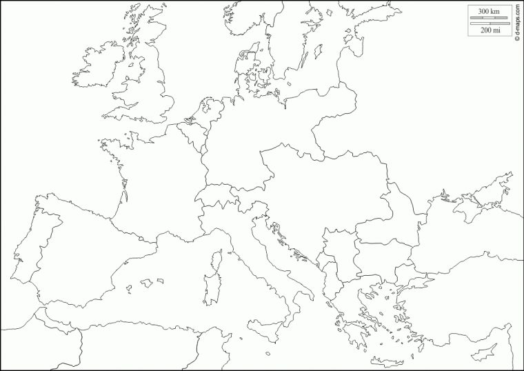 Carte De L Europe Vierge À Imprimer – Primanyc avec Fond De Carte Europe Vierge