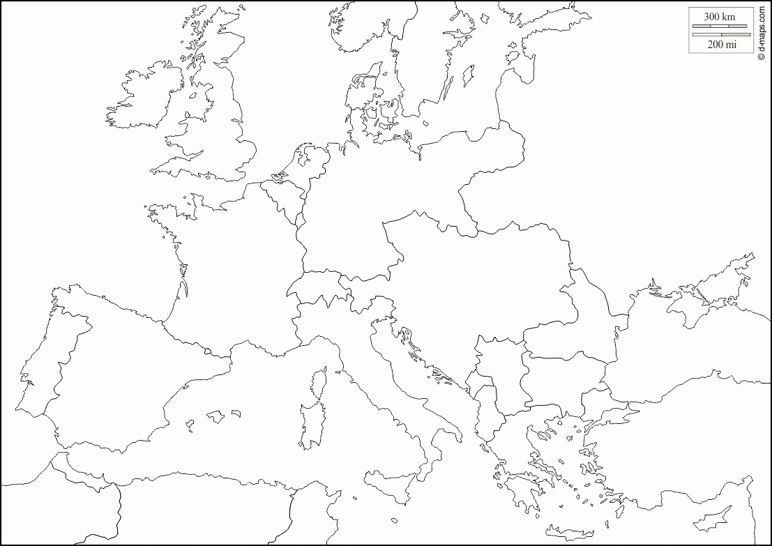 Carte De L Europe Vierge À Imprimer - Primanyc avec Fond De Carte Europe Vierge 