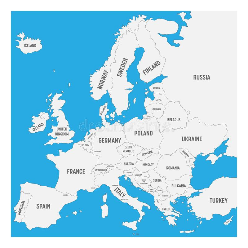 Carte De L&amp;#039;Europe Avec Des Noms Des Pays Souverains tout Carte De L&amp;amp;#039;Europe Sans Nom 