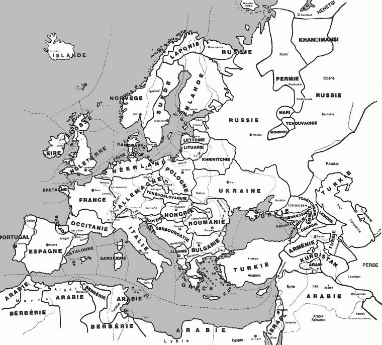 Carte De L'Europe  Carte Europe, Carte, Cartes dedans Fond De Carte Europe Vierge