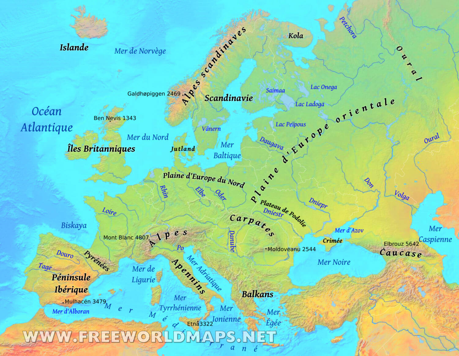 Carte De L&amp;#039;Europe En Français avec Carte Geographique D&amp;#039;Europe 