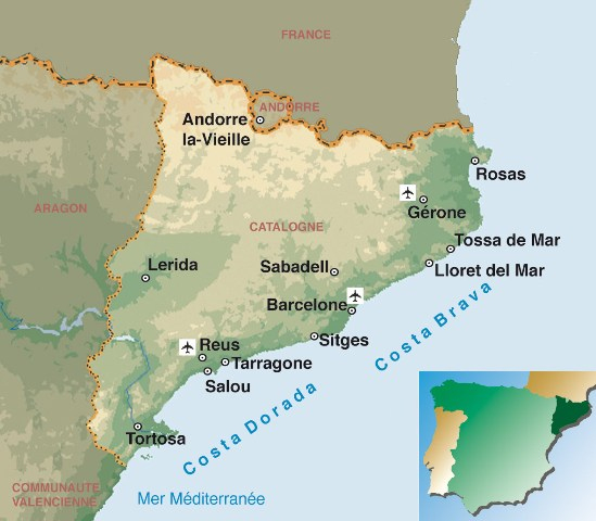 Carte De Lloret Del Mar - 1Jour1Col encequiconcerne Espagne Carte Viergz 