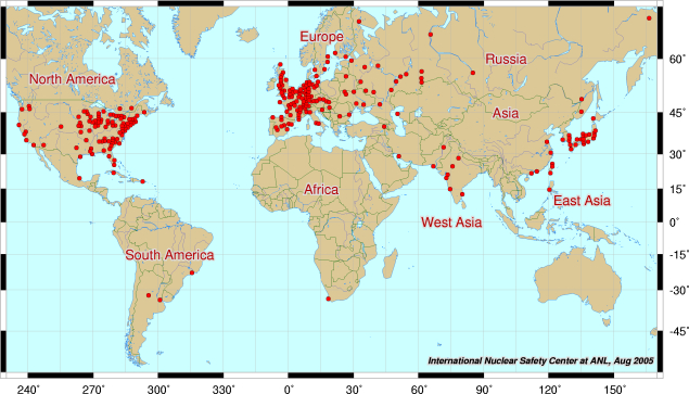 Carte Des Centrales Nucléaires Dans Le Monde - Wikistrike encequiconcerne Centrales Nuleaires Carte 