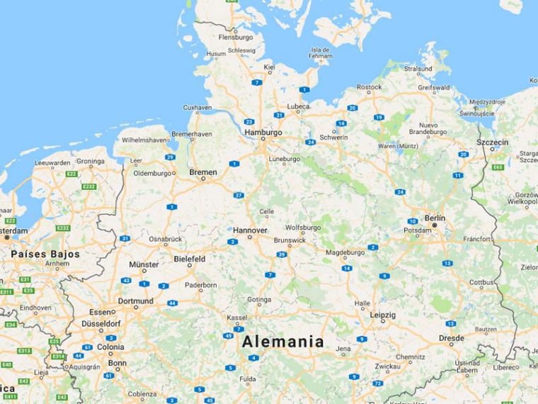 Carte Des Principales Routes D'Allemagne – Mapacarreteras encequiconcerne Rã©Gions D'Allemagne Carte