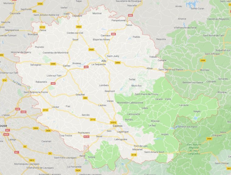 Carte Du Tarn – Tarn Carte Du Département 81 – Villes pour Carte Du Dã©Partement 57