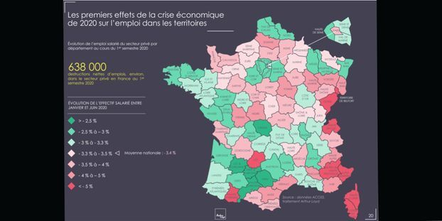 Carte - Emploi : Les Régions Françaises Les Plus Touchées serapportantà Les Regions De La France Lumni 