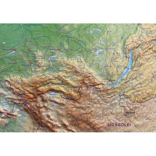 Carte En Relief De La Russie De 77X57 Cm - Georelief - Maptogo encequiconcerne Carte Russie Enfant