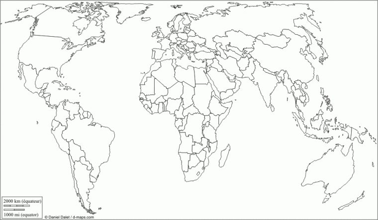 Carte Europe: Carte Du Monde Dessin Noir Et Blanc pour Carte Europe Noir Et Blanc