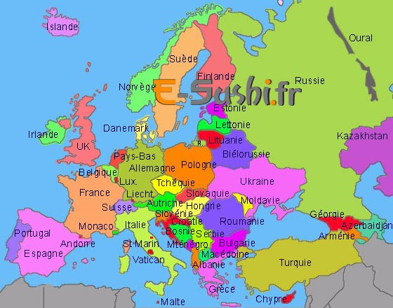 Carte Europe De L&amp;#039;Est - Images Et Photos - Arts Et Voyages dedans Map De L&amp;#039;Europe Avec Pays 