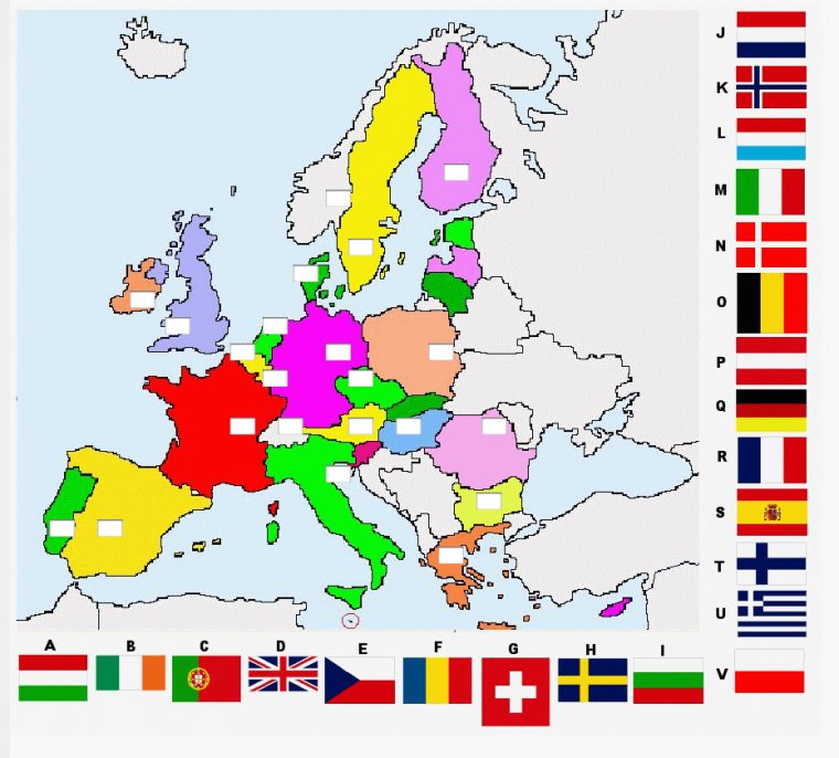 Carte Europe Interactive Jeu destiné Map D&#039;Europe Sans Les Nom Des Pay