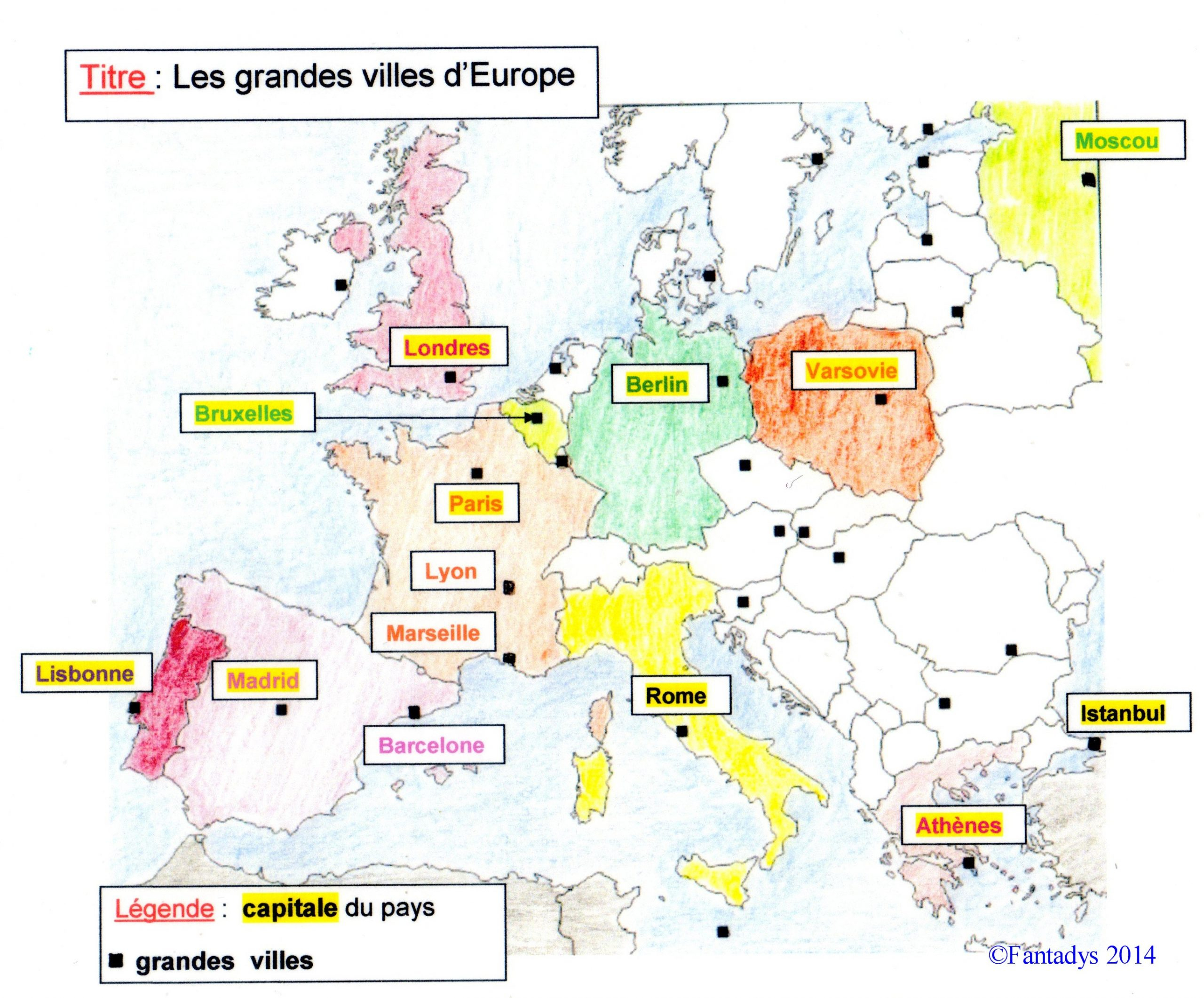 Carte Europe Vierge Cm1 - Primanyc destiné Carte A Completer Europe 