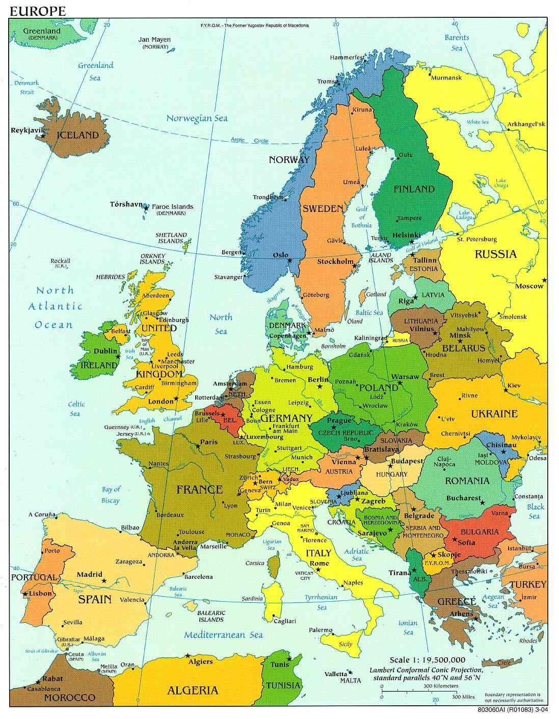 Carte Europe Villes » Vacances - Guide Voyage destiné Map De L&amp;amp;#039;Europe Avec Pays 