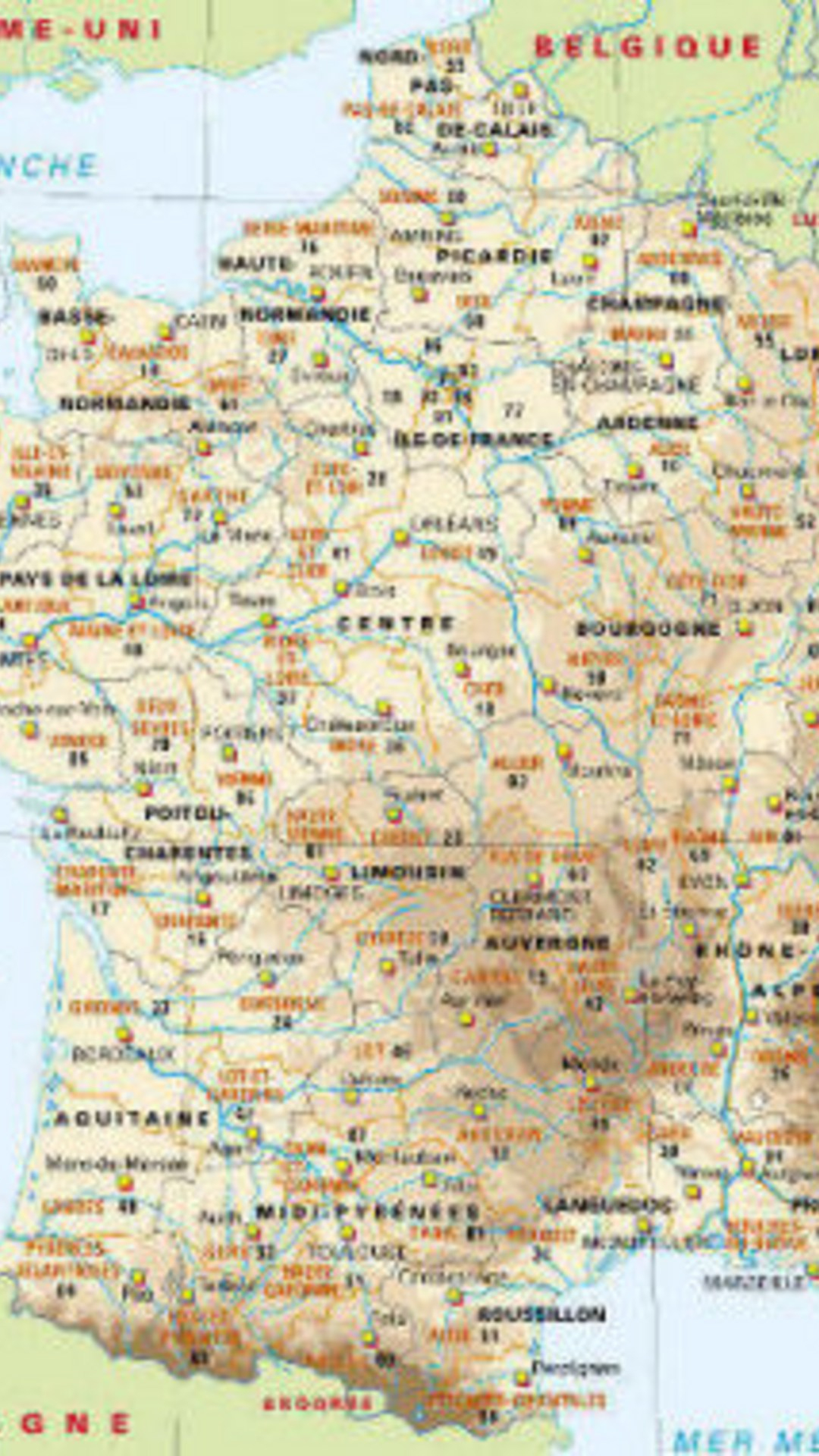 Carte Geographique De La France Flickr Photo On Net.photos dedans Carte Geografique France