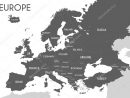 Carte Politique De L'Europe Dans Une Couleur Grise Avec Un pour Fond De Carte Europe