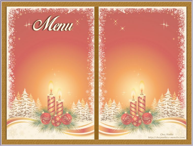 Carte Pour Menu De Noel – Apizen.fr à Menu De Noel A Complã©Ter Et Imprimer