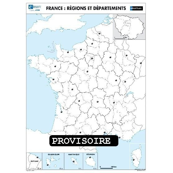 Carte Region De France - Achat  Vente Pas Cher à Fond De Carte Rã©Gions France Eduscol 