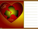 Carte Saint Valentin Je T'Aime À Imprimer Et Écrire pour Sanint Valentin Fle A Imprimer