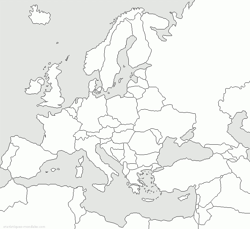 Carte Vierge Europe  Europe Map, Europe Map Printable intérieur Map D'Europe Sans Les Nom Des Pay